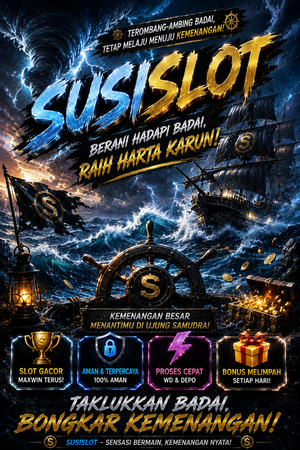 Sertifikat, penghargaan, tanda, atau dokumen yang dipajang di SUSISLOT — Buka Layar, Masuk ke Vibe Gaming yang Berbeda